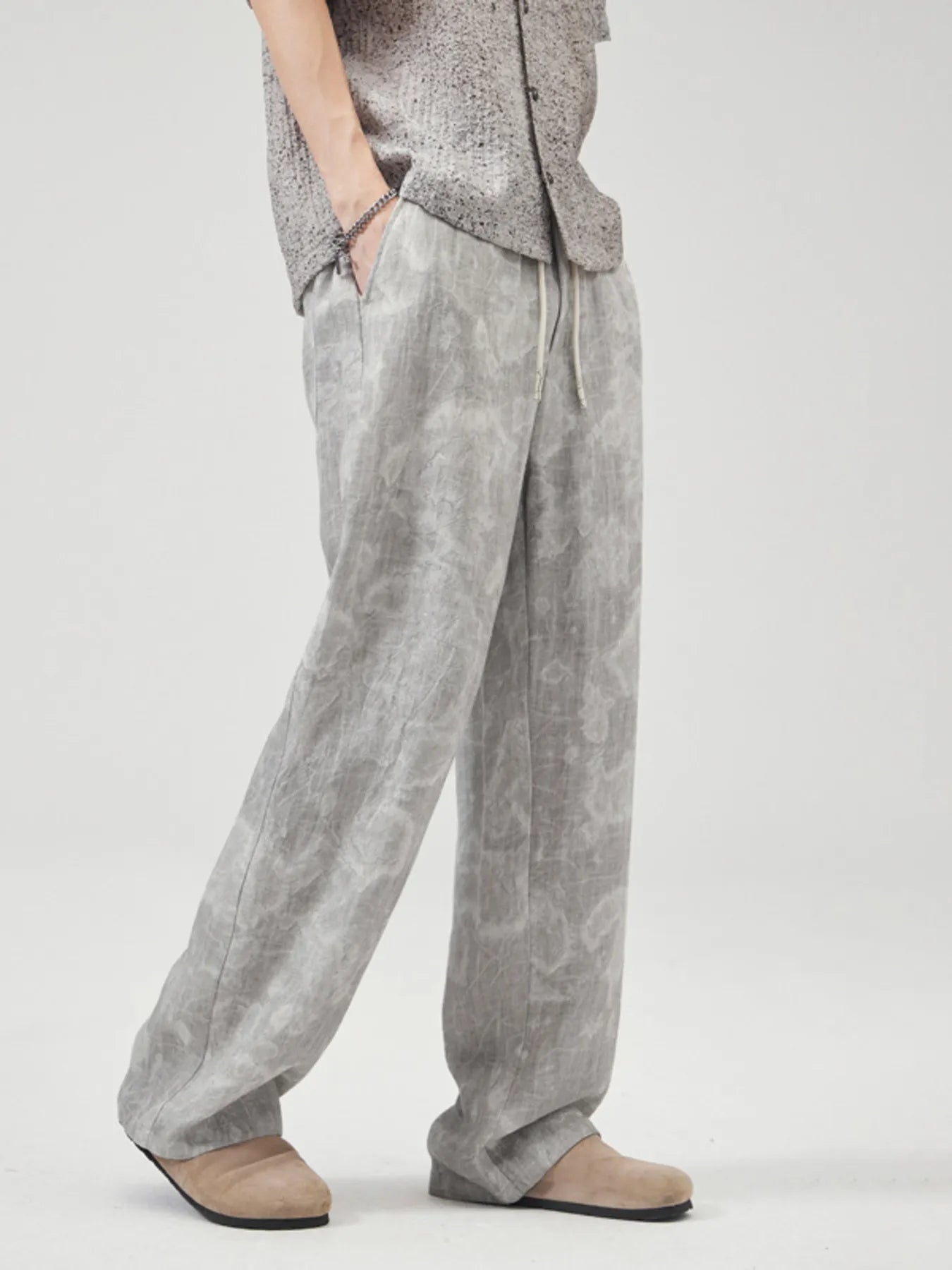 Men's Full Size Drawstring Wide Leg Breathable Pants Plus Size - Fashorio