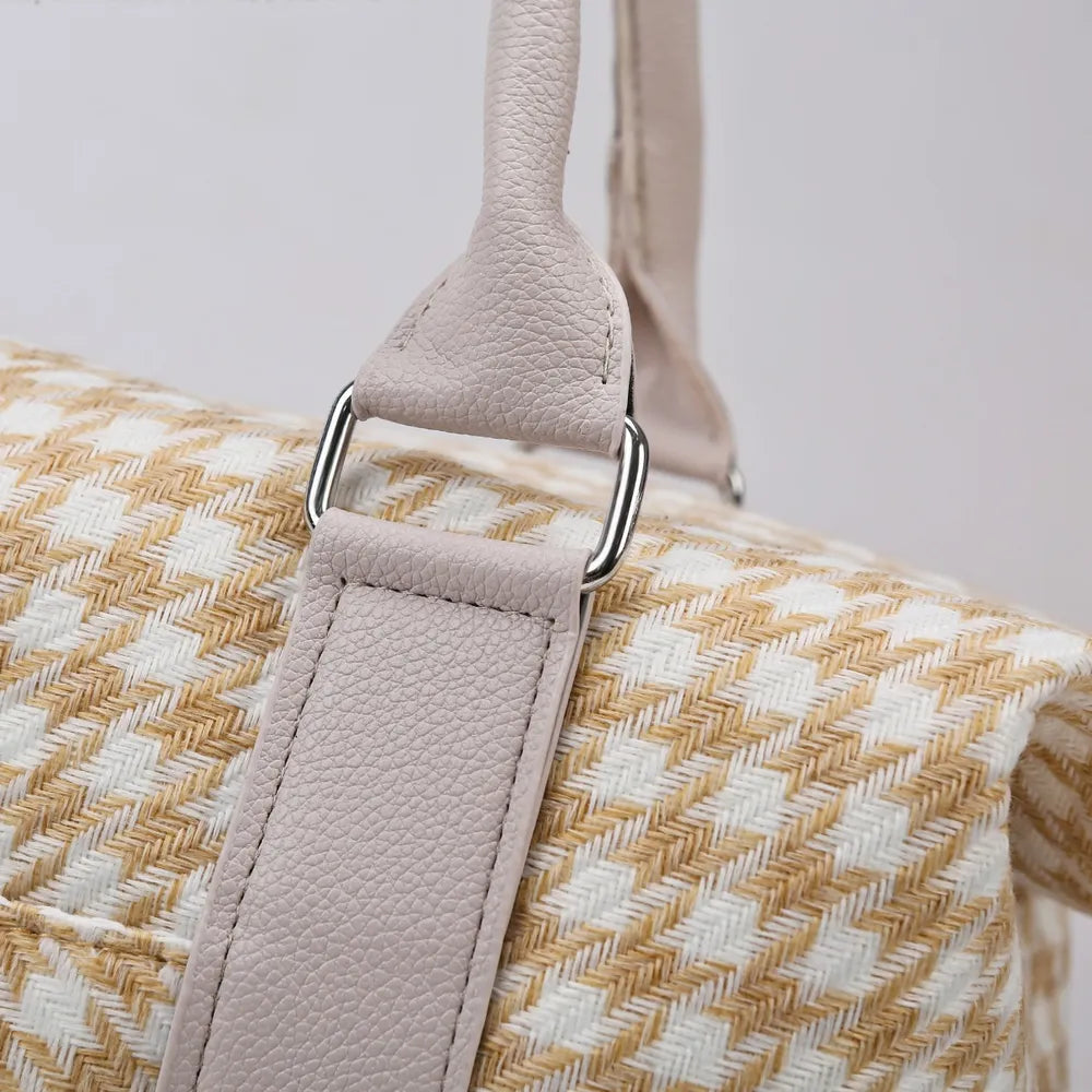 Houndstooth Canvas Travel Bag - Fashorio