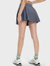 Millennia Pleated Detail Mid-Rise Waist Active Skirt - Fashorio