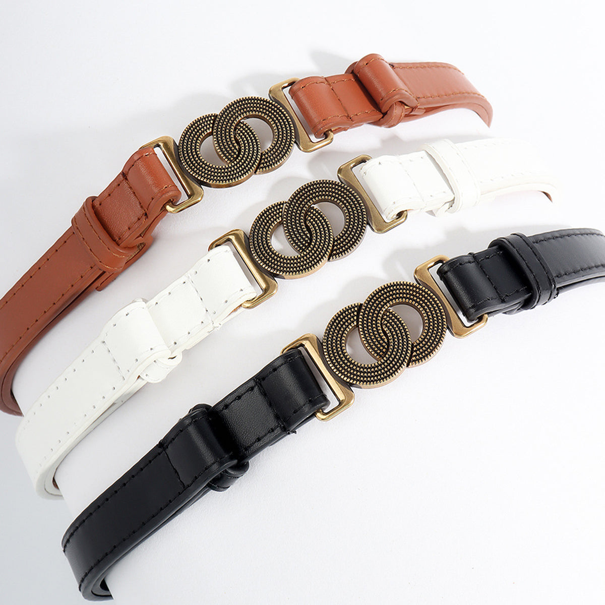 Alloy Buckle PU Belt - Fashorio