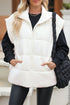 Zip Up Puffer Vest Coat with Pockets - Fashorio