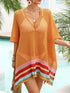 Crochet V-Neck Cover-Up Dress - Fashorio