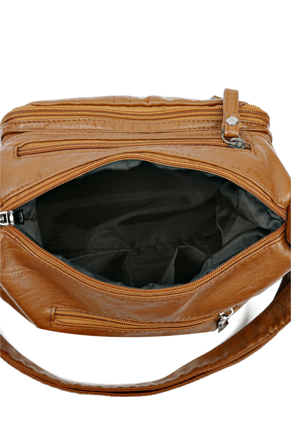 Multi-Pocket PU Leather Crossbody Bag - Fashorio
