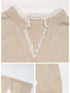 Heart V-Neck Long Sleeve Sweater - Fashorio