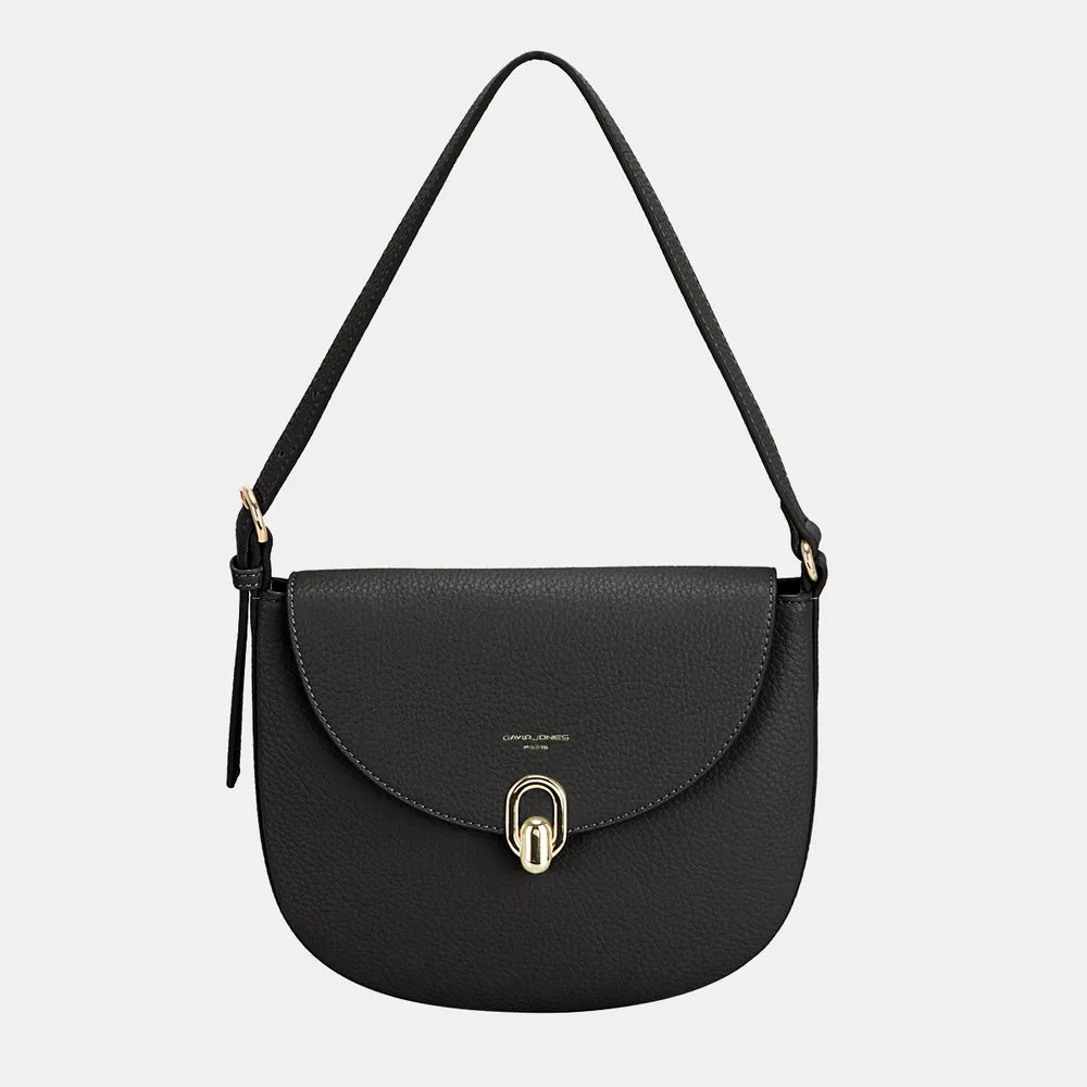 David Jones Metal Buckle Shoulder Bag Black One Size - Fashorio