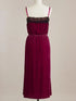 Velvet Cami Lounge Dress with Lace Trim - Fashorio