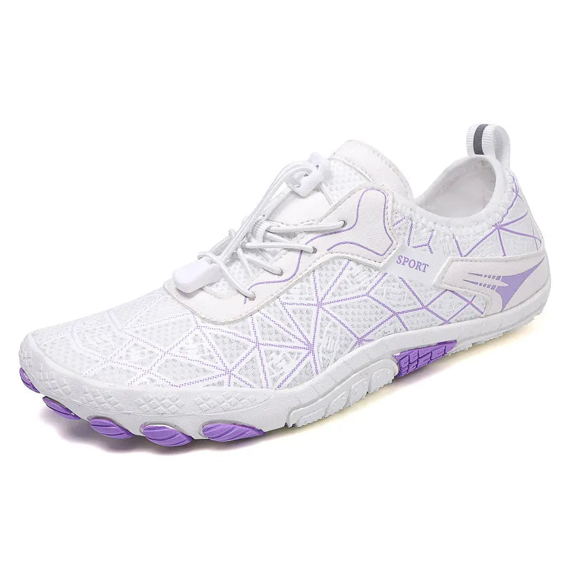 Elastic Lock Laces Mesh Contrast Breathable Athletic - Fashorio