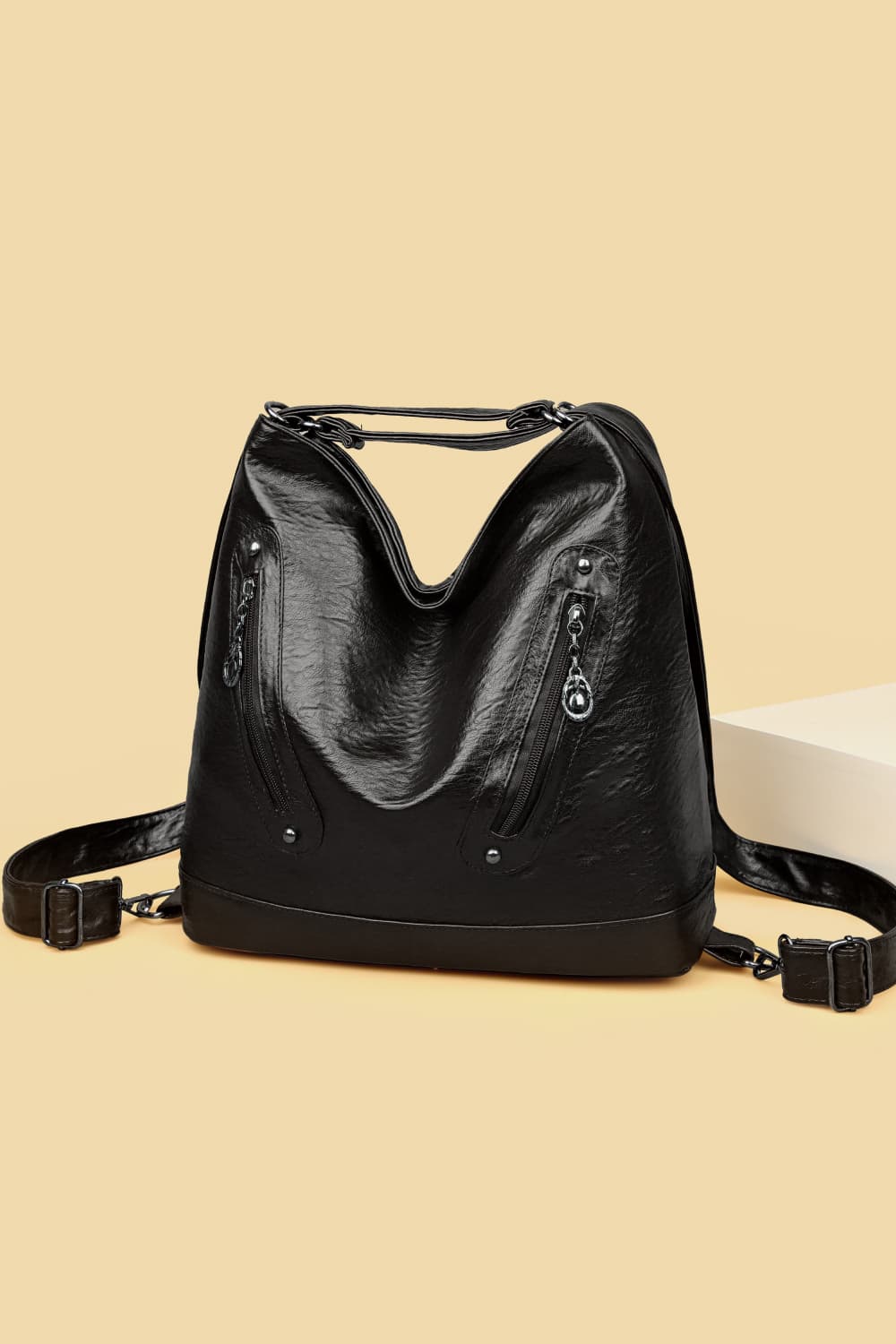 PU Leather Shoulder Bag - Fashorio