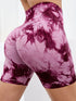 Tie-Dye High Waist Active Shorts Moonlit Mauve - Fashorio