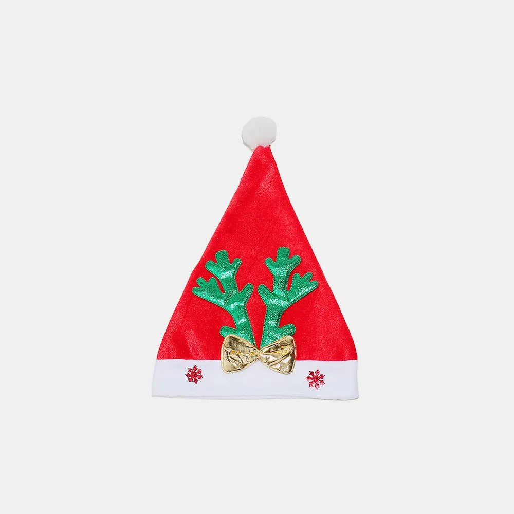 2 Piece Antler Christmas Hat with pompom - Fashorio