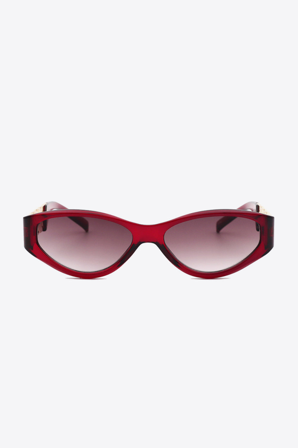 Chain Detail Temple Cat Eye Sunglasses - Fashorio