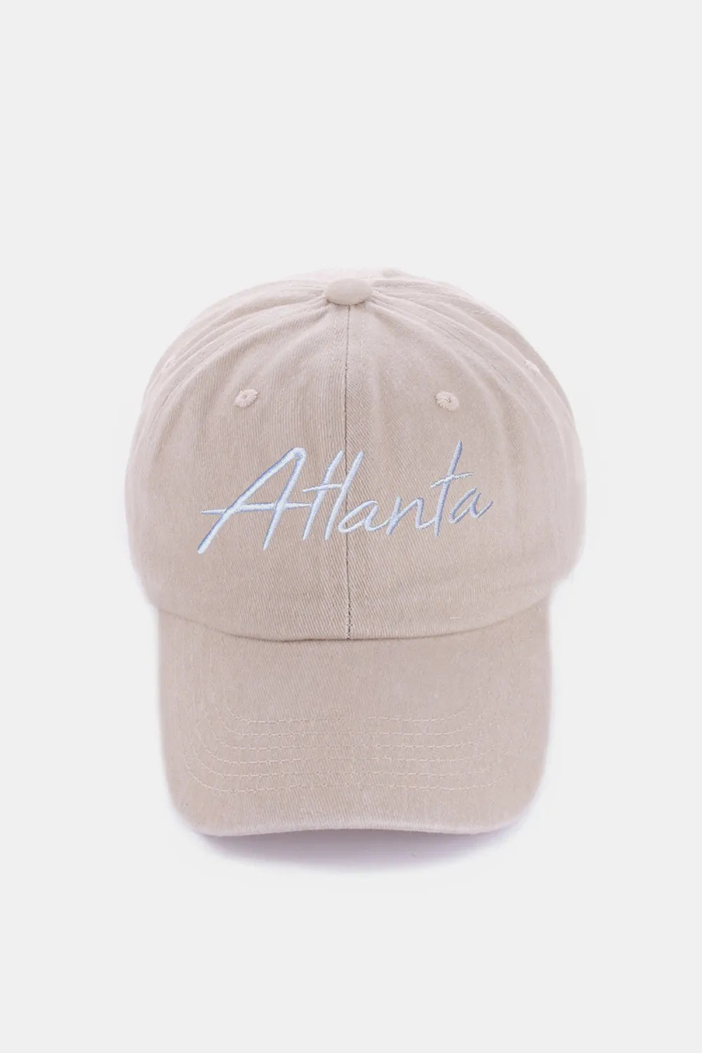 Zenana Washed ATLANTA Embroidered Baseball Cap Atlanta Ash Mocha One Size - Fashorio