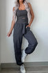 Cutout Square Neck Wide Strap Active Jumpsuit - Fashorio