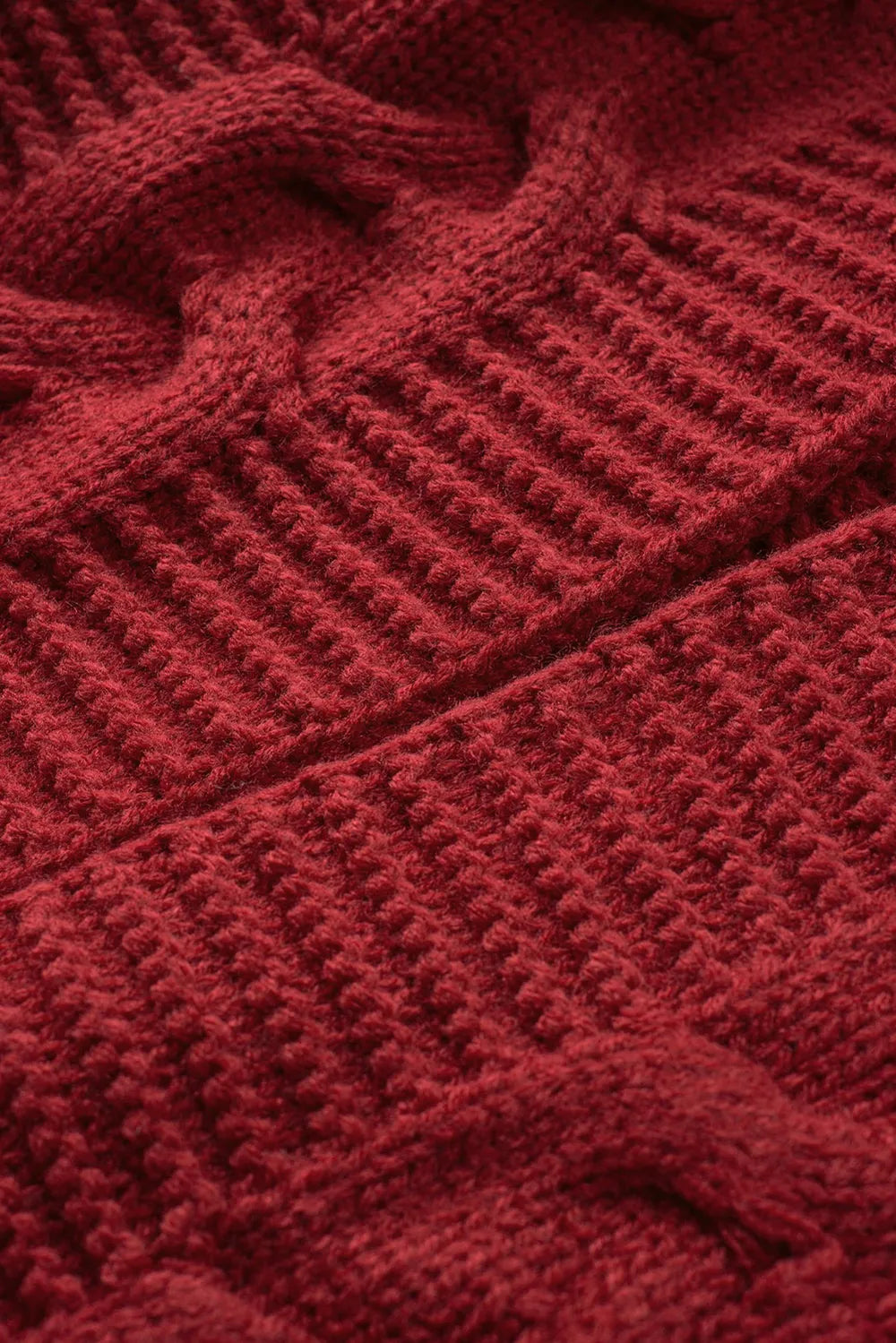 Cable-Knit Open Front Cardigan - Fashorio