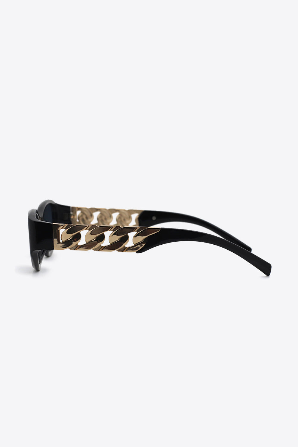 Chain Detail Temple Cat Eye Sunglasses - Fashorio