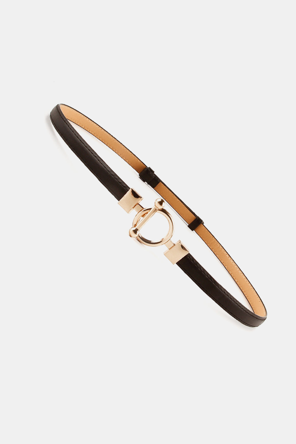 Toggle Buckle Skinny PU Belt - Fashorio