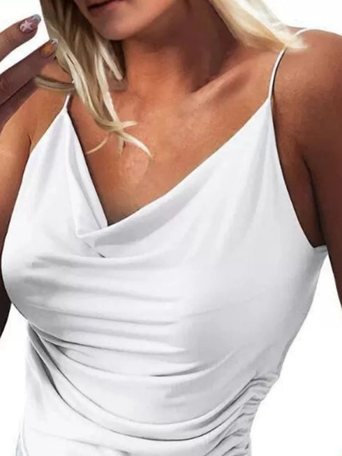 Side Drawstring Ruched Cami - Fashorio