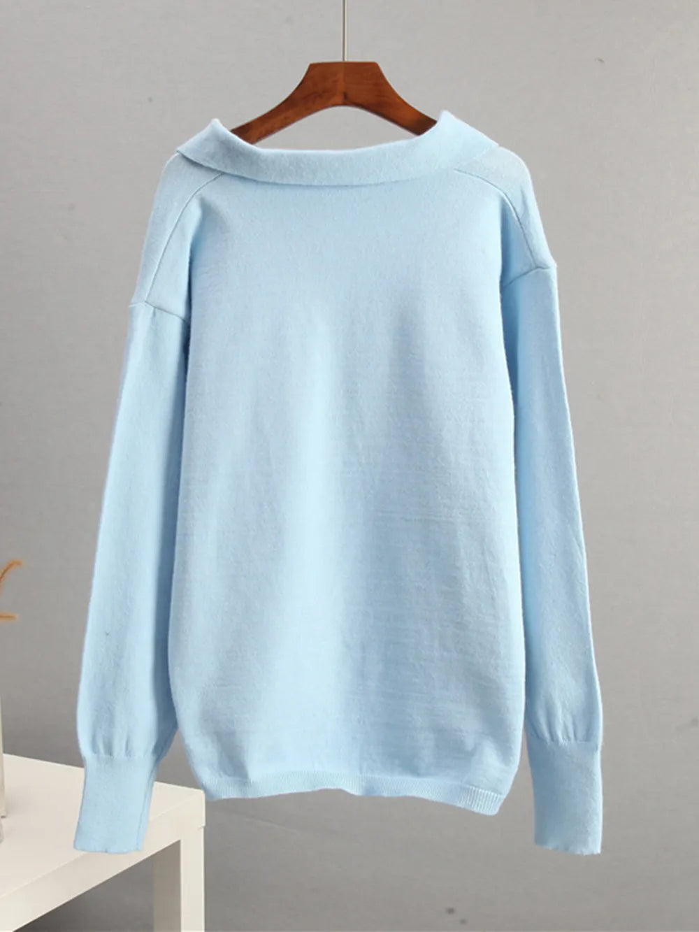 Johnny Collar Long Sleeve Top and Pants Sweater Set - Fashorio
