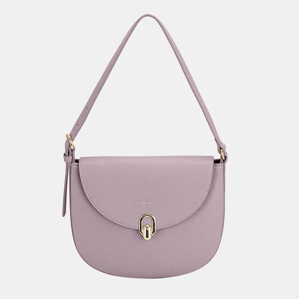 David Jones Metal Buckle Shoulder Bag Lilac One Size - Fashorio
