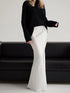 High-Waisted Maxi Skirt White - Fashorio