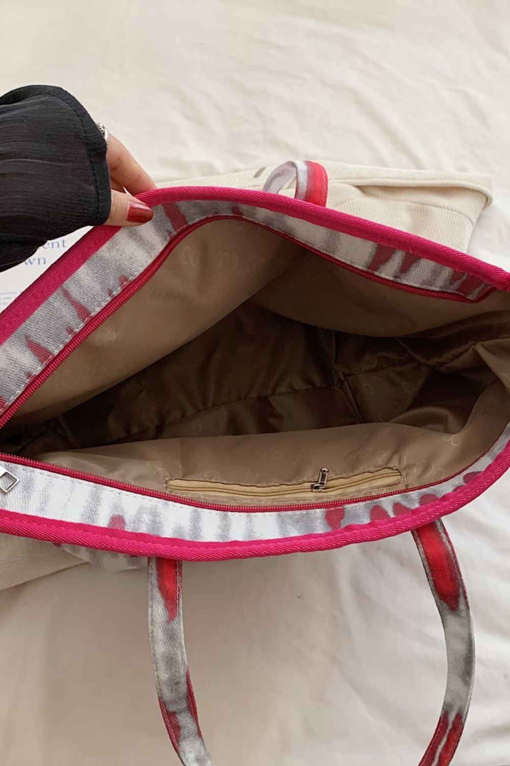 Printed PU Leather Tote Bag - Fashorio