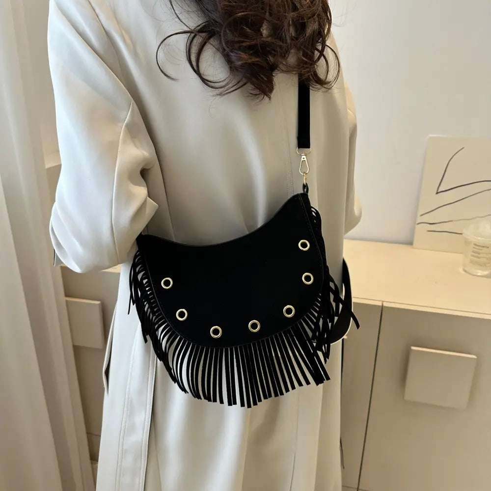Fringe Detail Crossbody Bag - Fashorio