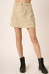 Mittoshop Cargo Mini Skirt with Side Pockets Sand - Fashorio