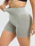 High Waist Active Shorts Gray - Fashorio