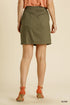 Umgee Button Down Skirt with Pockets - Fashorio