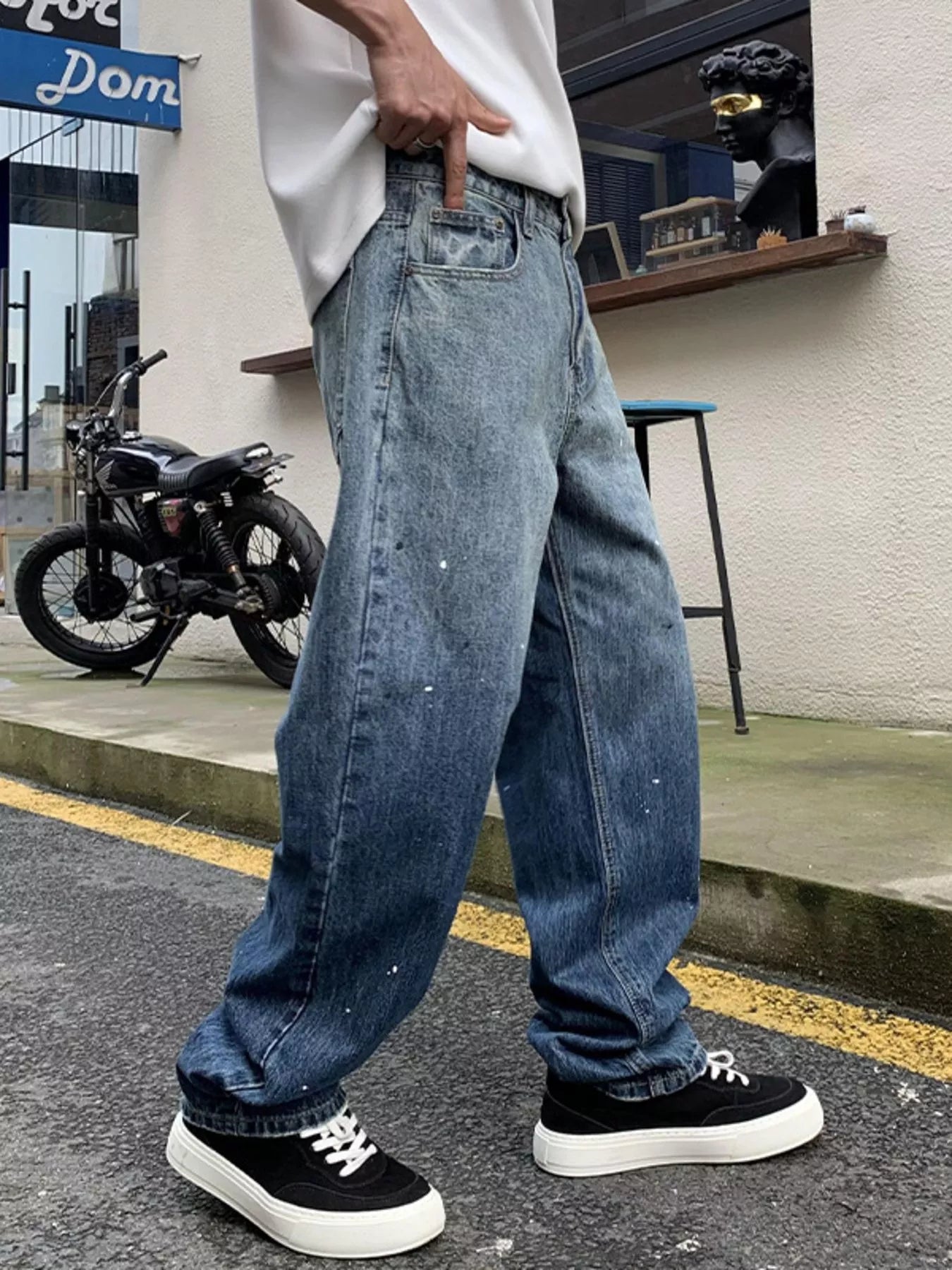 Men's Full Size Wide Leg Jeans Plus Size - Fashorio