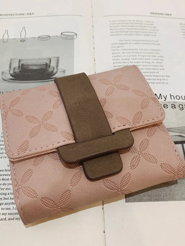 PU Leather Wallet Pale Blush One Size - Fashorio