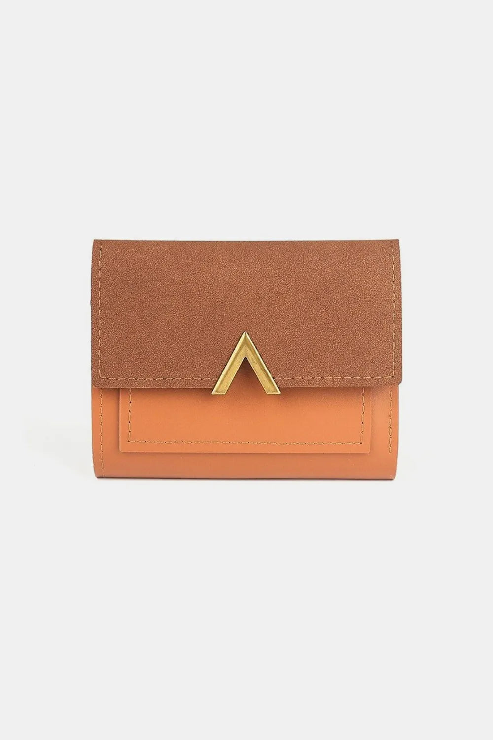 Zenana Compact Trifold Wallet Camel One Size - Fashorio