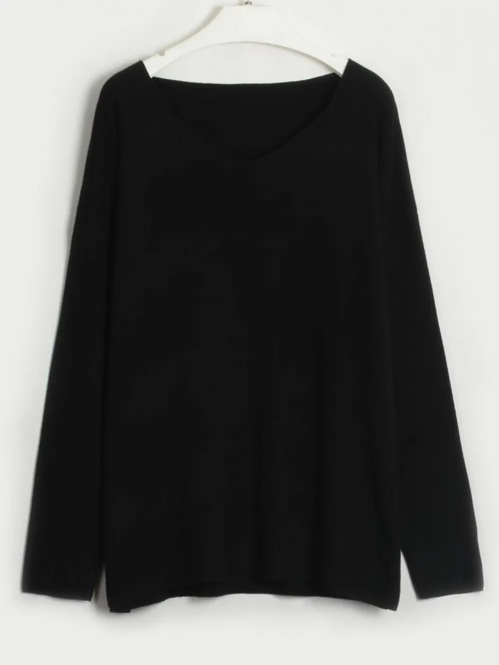 V-Neck Long Sleeve Top and Drawstring Pants Sweater Set - Fashorio