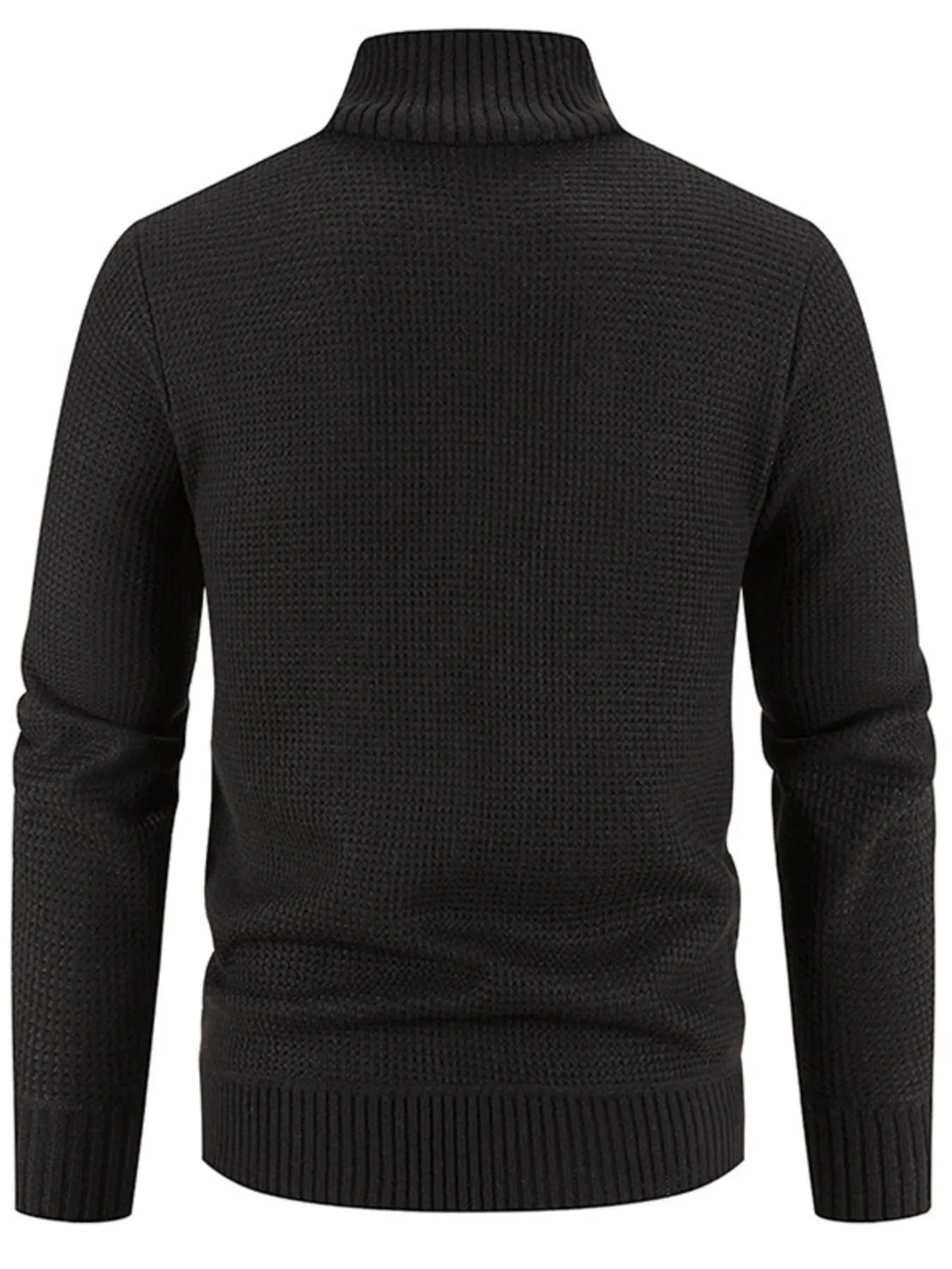 Men's Plus Size Quilted Knit Bomber Jacket with Stand Collar - Fashorio