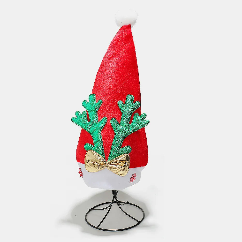 2 Piece Antler Christmas Hat with pompom - Fashorio