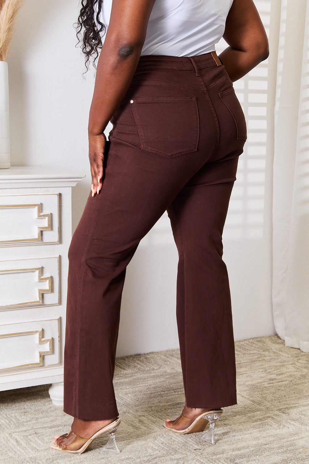 Judy Blue Full Size Tummy Control Garment Dyed Flare - Fashorio