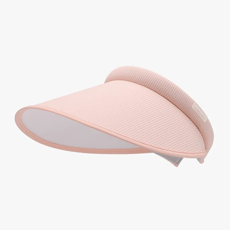 Wide Brim PVC Sun Hat Blush Pink One Size - Fashorio