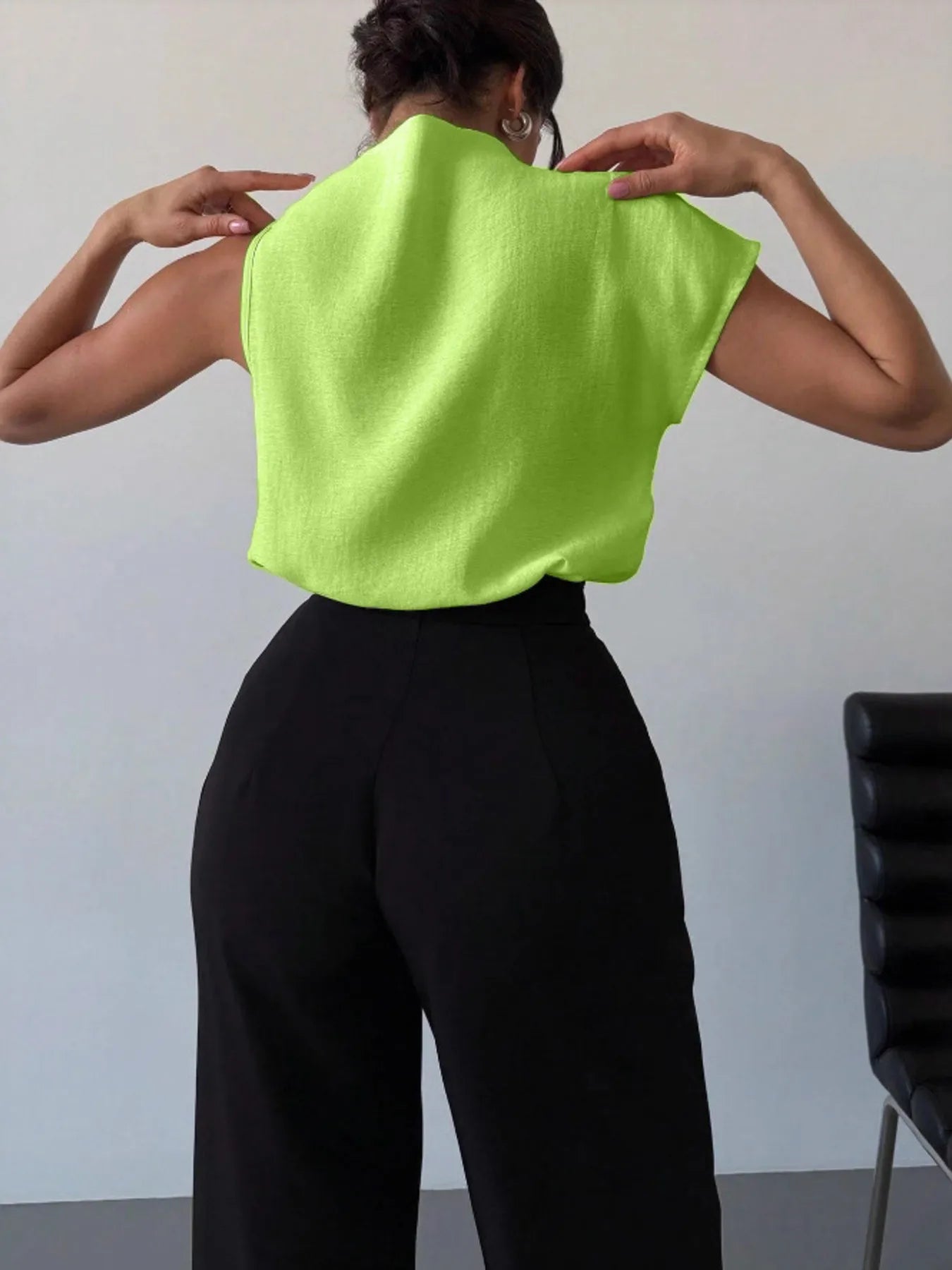 Mock Neck Solid Color Tank - Fashorio