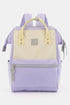 Himawari Water Resistant Canvas Backpack Bag with Side Pockets Purple Cream One Size - Fashorio