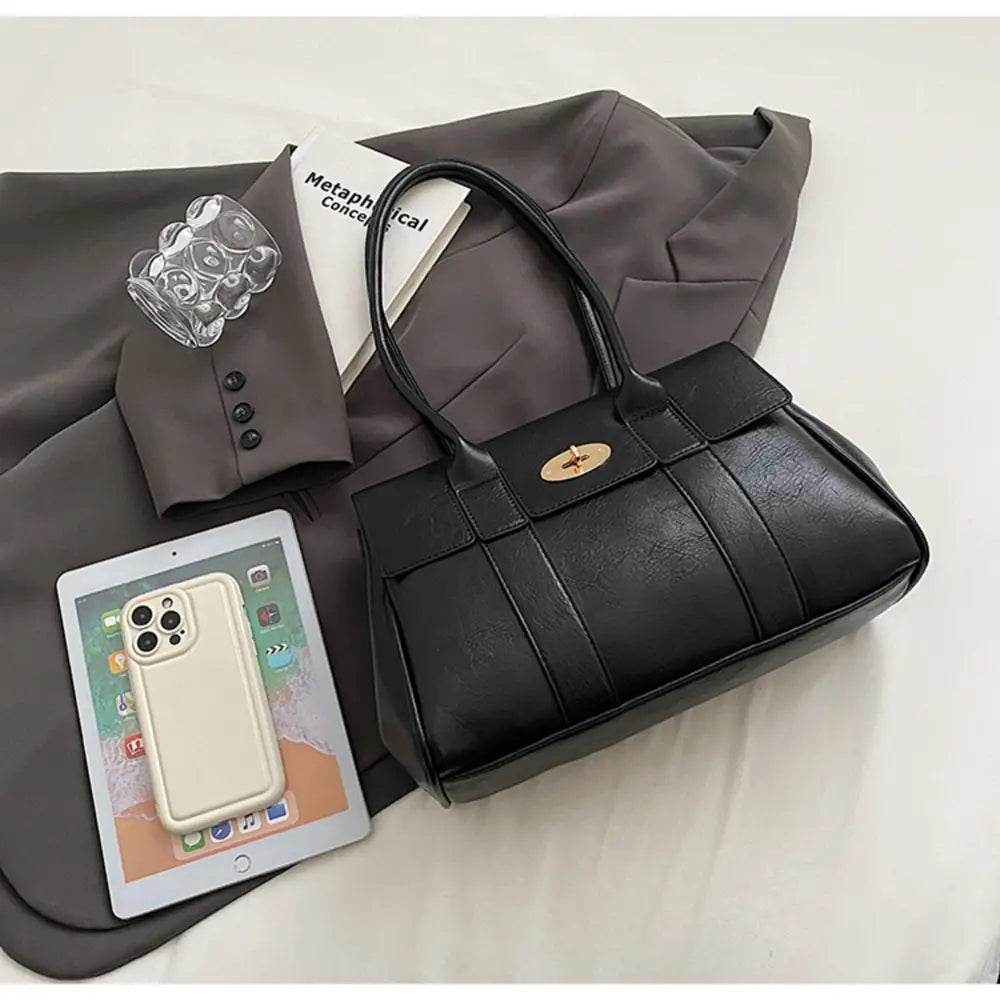 PU Leather Shoulder Bag - Fashorio