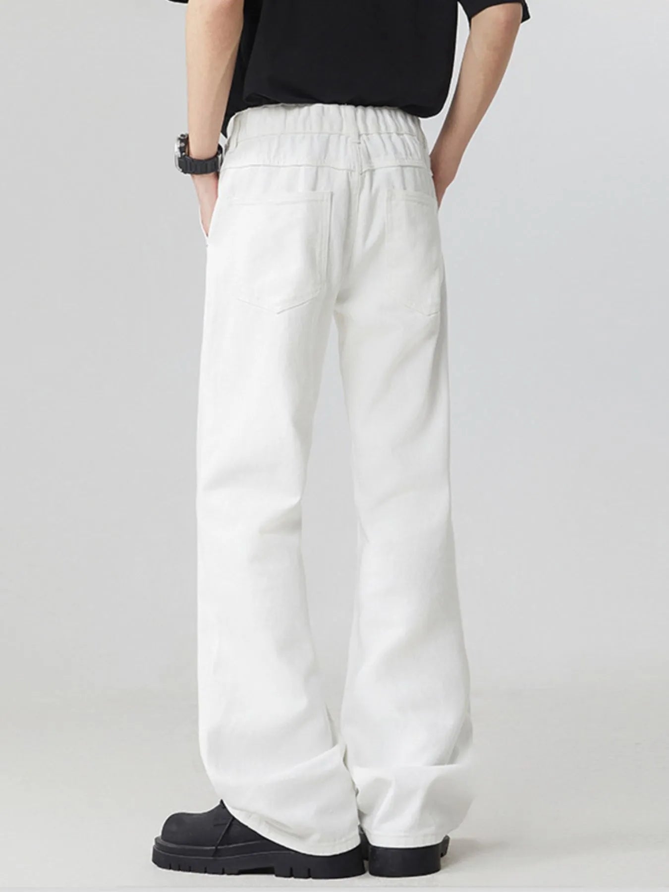 Men's Full Size Round Neck Short Sleeve Jeans Plus Size - Fashorio