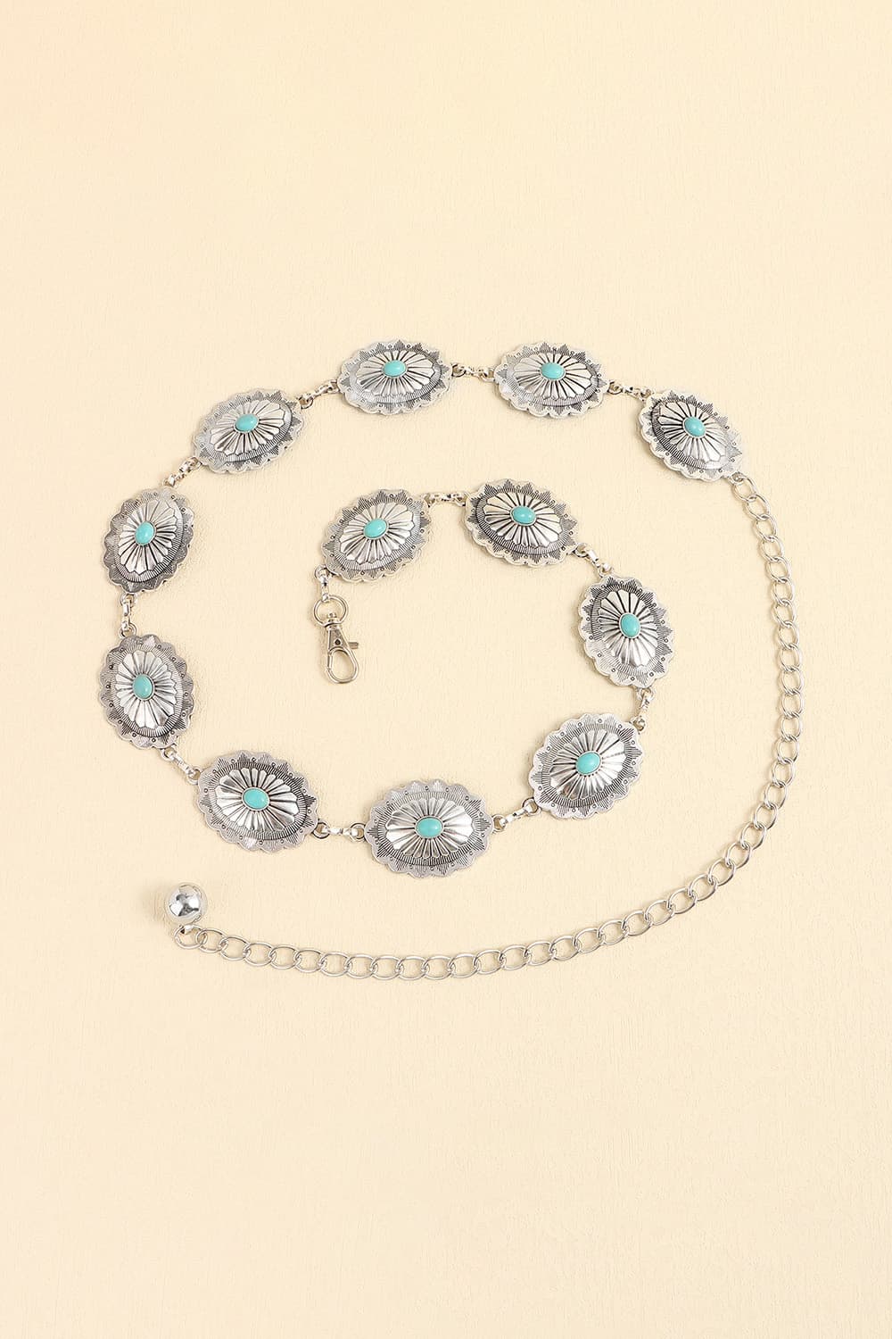 Vintage Turquoise Alloy Belt - Fashorio