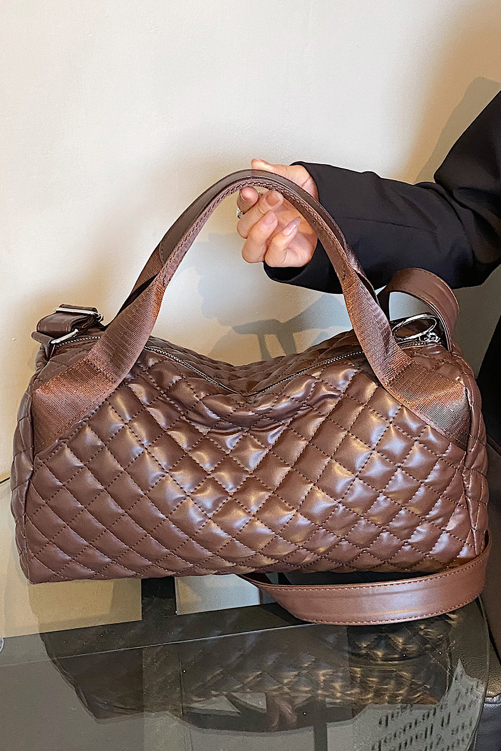 Large PU Leather Handbag - Fashorio