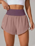 Pocketed High Waist Active Shorts Dusty Pink - Fashorio