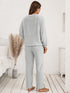 Ivy Lane Teddy Long Sleeve Top and Pants Lounge Set - Fashorio