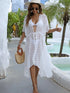 Swiss Dot Sheer Beach Cover Up Maxi Dress - Fashorio