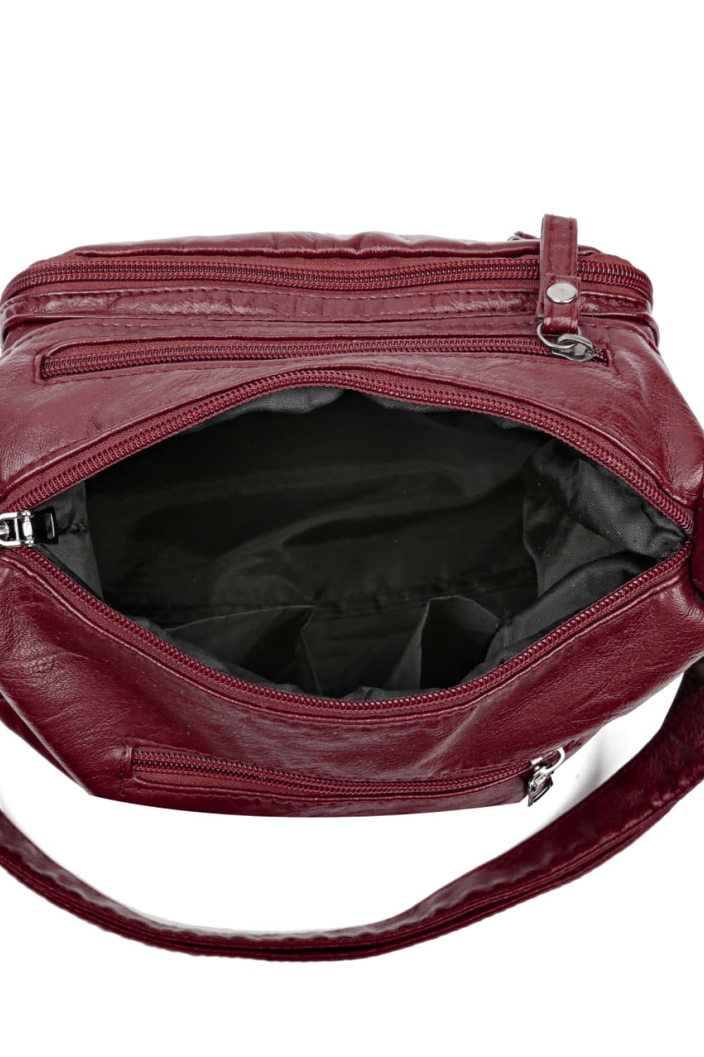 Multi-Pocket PU Leather Crossbody Bag - Fashorio