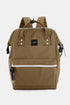 Himawari Water Resistant Canvas Backpack Bag with Side Pockets Khaki One Size - Fashorio