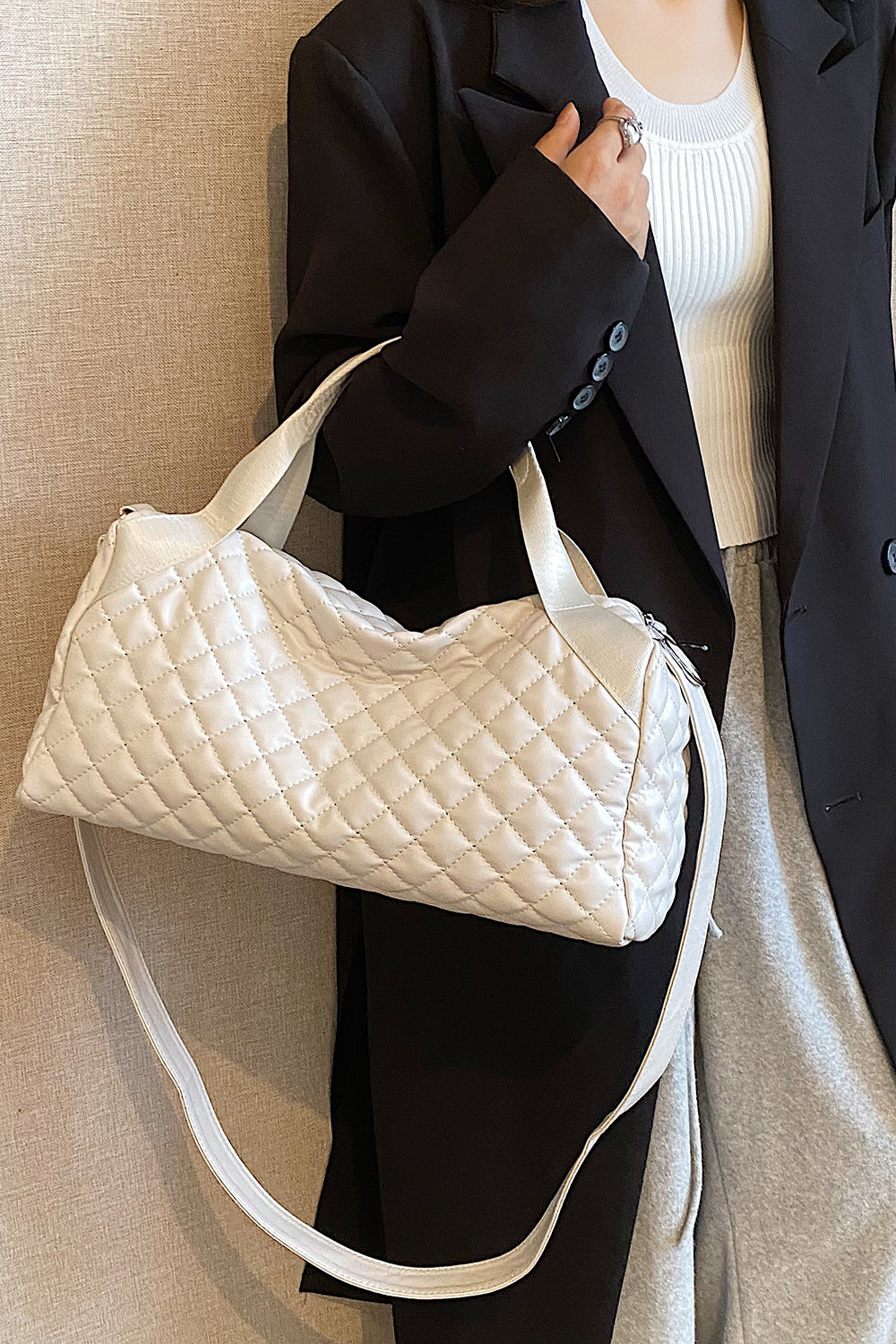 Large PU Leather Handbag - Fashorio