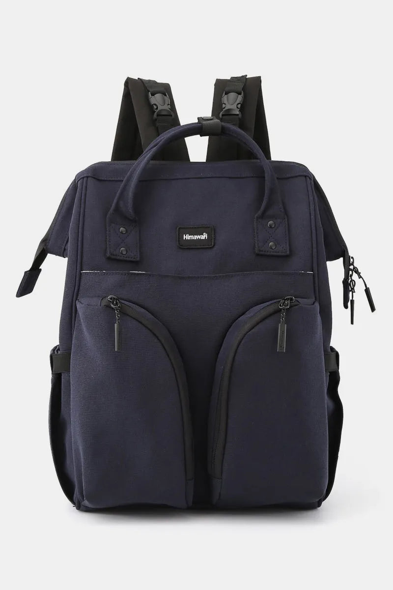 Himawari Waterproof Backpack Bag with Multilayer Pockets Navy One Size - Fashorio